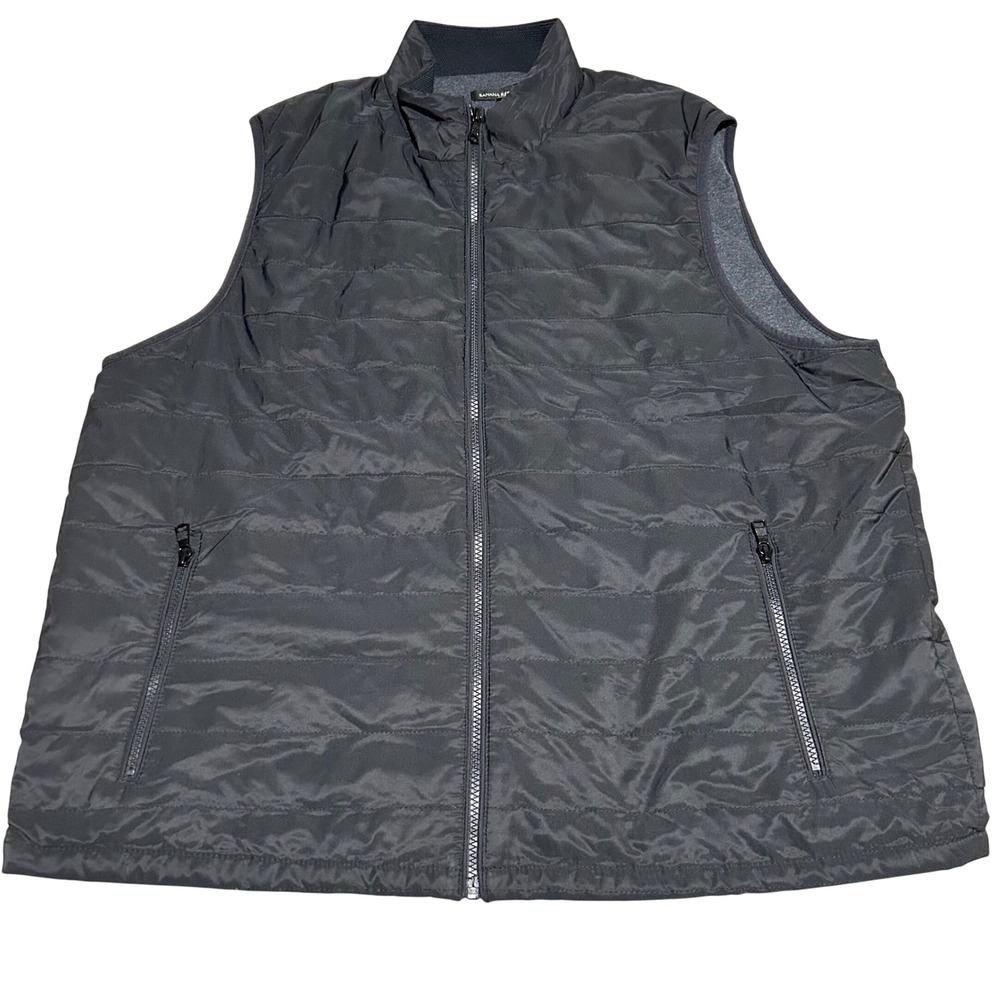 Banana Republic Puffer Vest Mens XL Black Quilted Full Zip Sleeveless Jacket